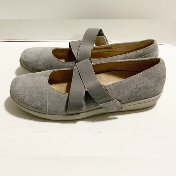 Vionic Shelby Gray Suede Mary Jane Orthotic Flats shoes loafer women’s 8.5 - Picture 1 of 8